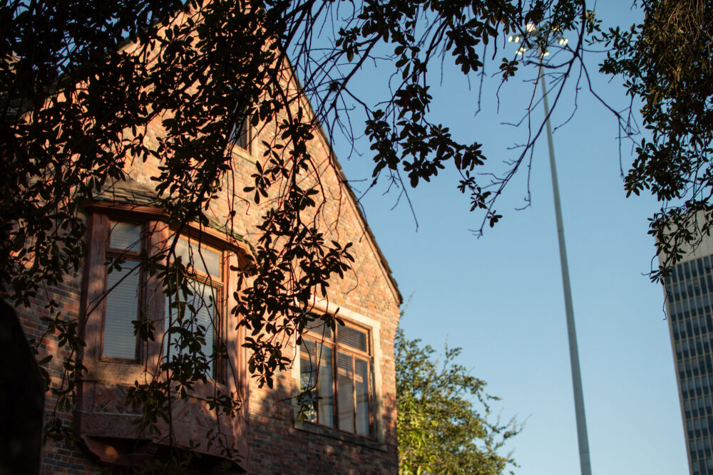 The historic Kirby Mansion, located at 2000 Smith St. in Houston, on Oct. 9, 2026.