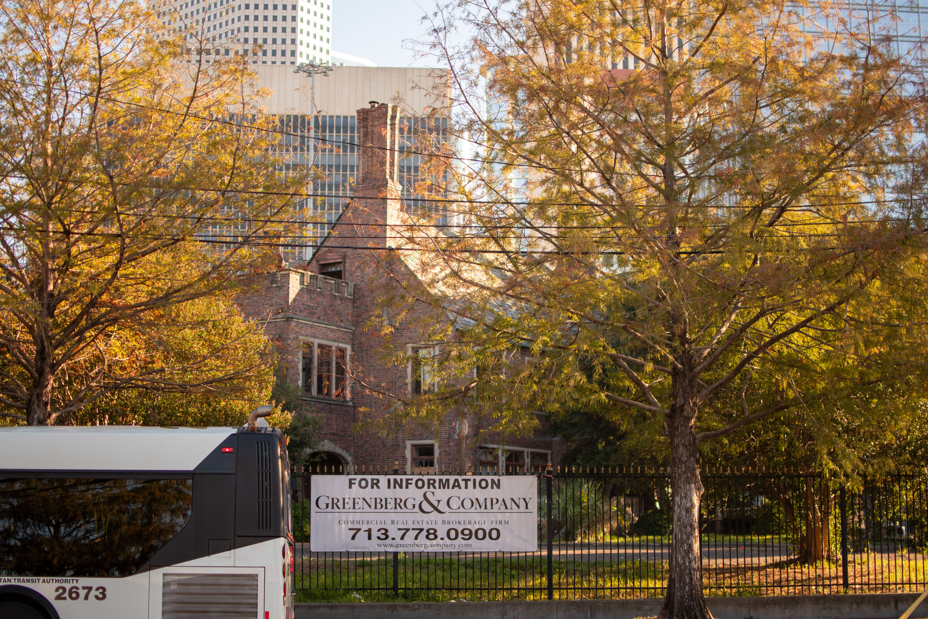 The historic Kirby Mansion, located at 2000 Smith St. in Houston, on Oct. 9, 2026.