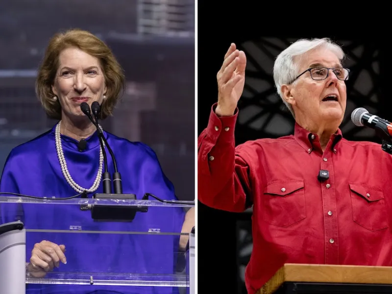 Outspent and unknown, Democrat Vikki Goodwin gives Lt. Gov. Dan Patrick his toughest race yet