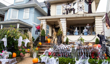 This Houston-area street completely transforms for Halloween season with over-the-top spooky decorations