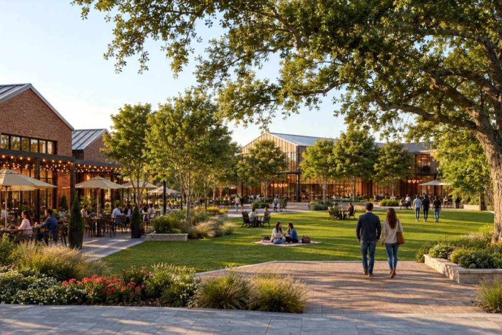 Rendering shows The Orchard Pearland development.