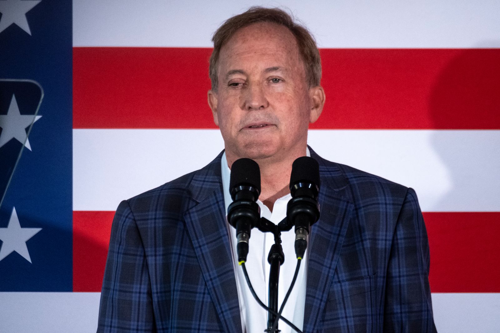 Texas Republican Senate candidate and Texas Attorney General Ken Paxton on October 17, 2026, in Killeen, Texas. Photo by Joel Angel Juarez/Getty Images)