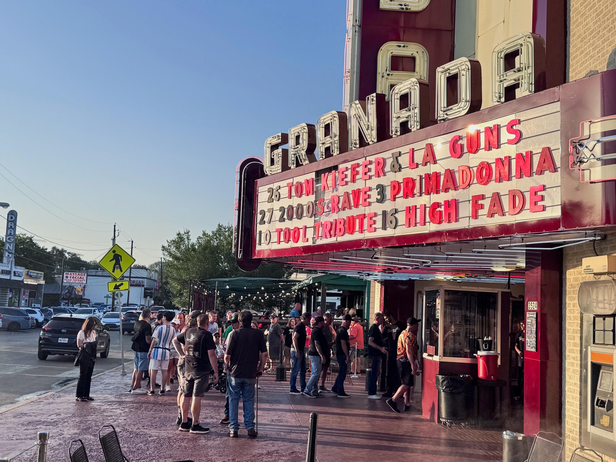 the marquee of the granada theater