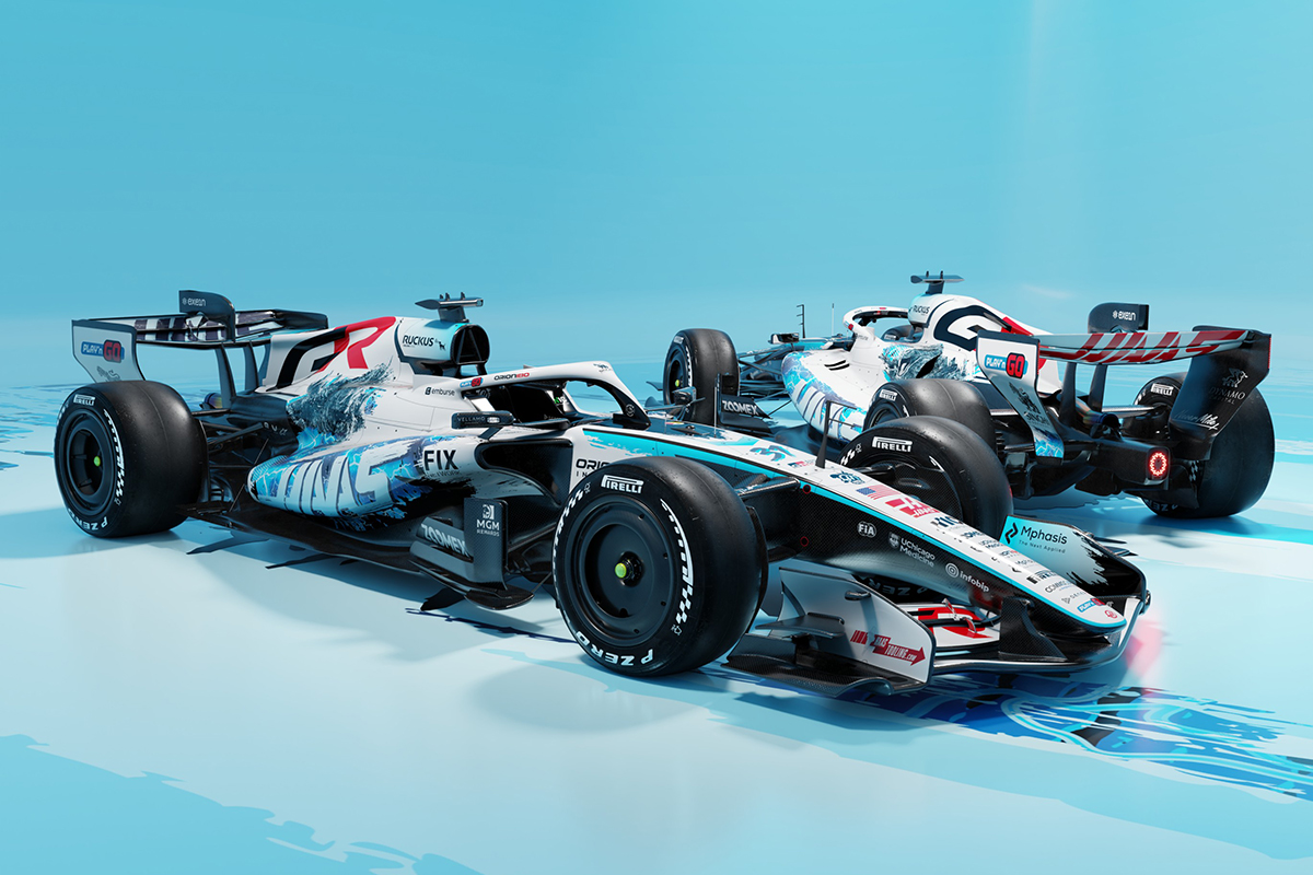Haas unveils a Gozilla Minus Zero livery for Austin