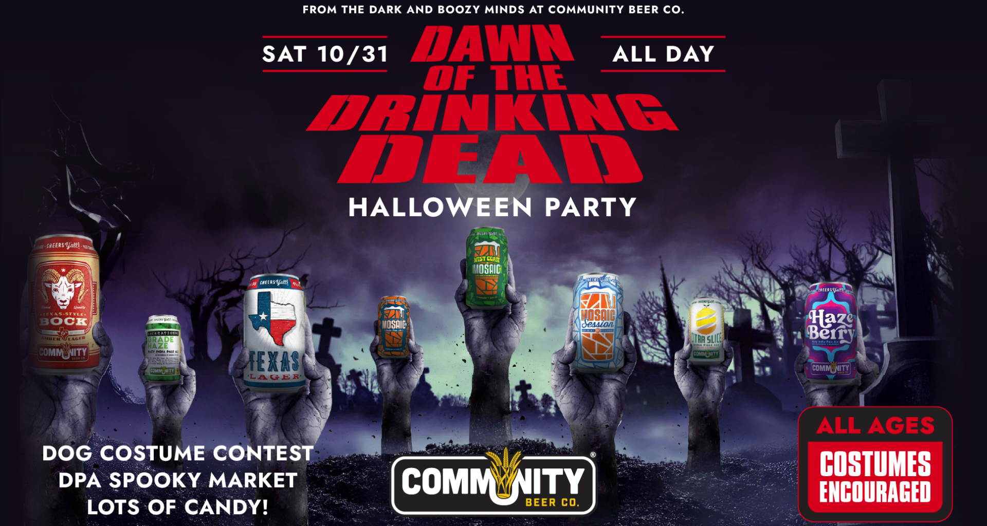 Dawn of the Drinking Dead: Halloween Party at Community Beer Co. | Community Beer Company | Promotional Events | Dallas Observer