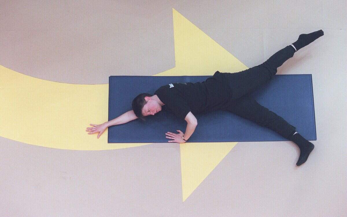 Pilates instructor Kerry Kreiman of Dancescape Studio, in Fort Worth, taught a free pilates mat class at the RIdgmar Mall in 2001.