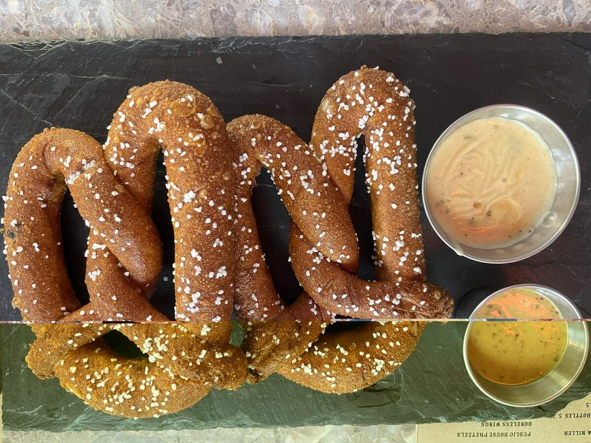 A special at West 7th’s new bar are the Public House Pretzels with Guinness cheese sauce and mustard at Henry McCarty’s Irish Pub on Thursday, Feb. 19, 2026 in Fort Worth.