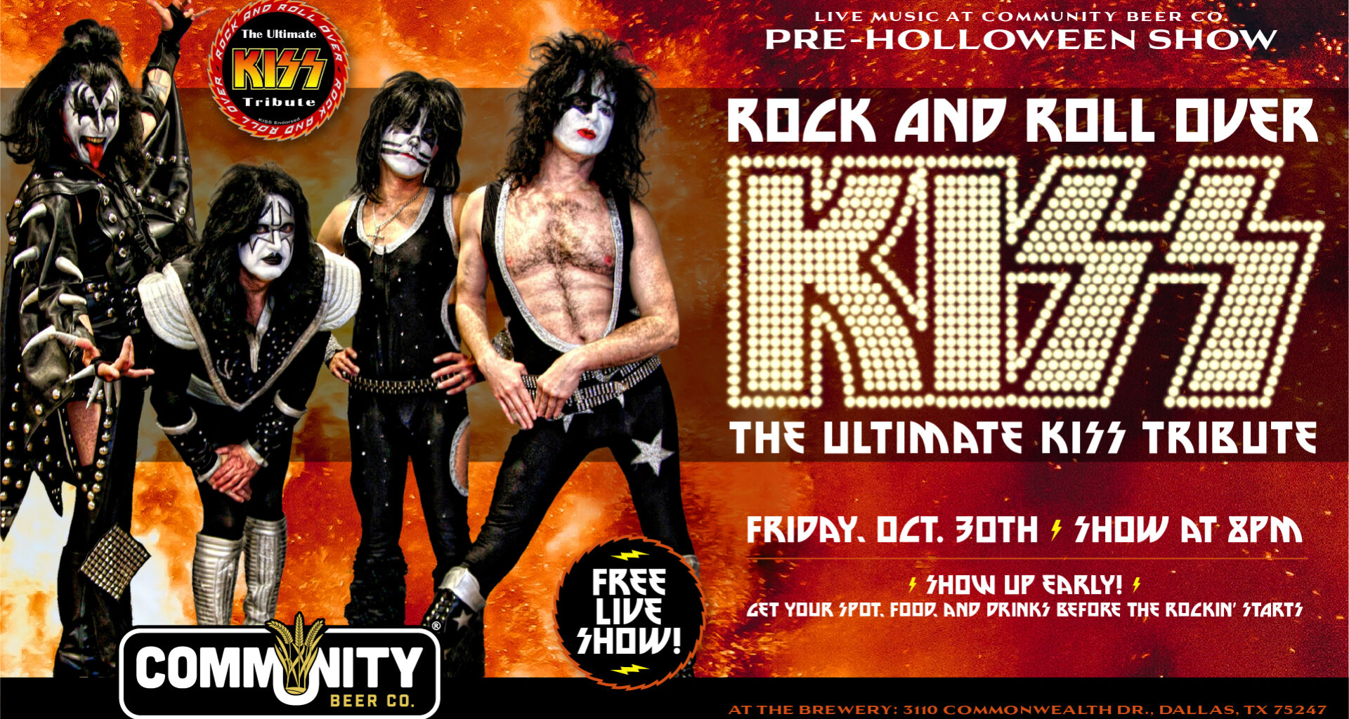 Rock and Roll Over: The Ultimate KISS Tribute | Community Beer Company | Promotional Events | Dallas Observer