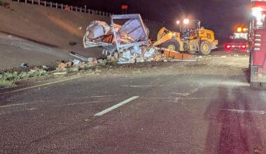1 person seriously injured in rollover involving a semi