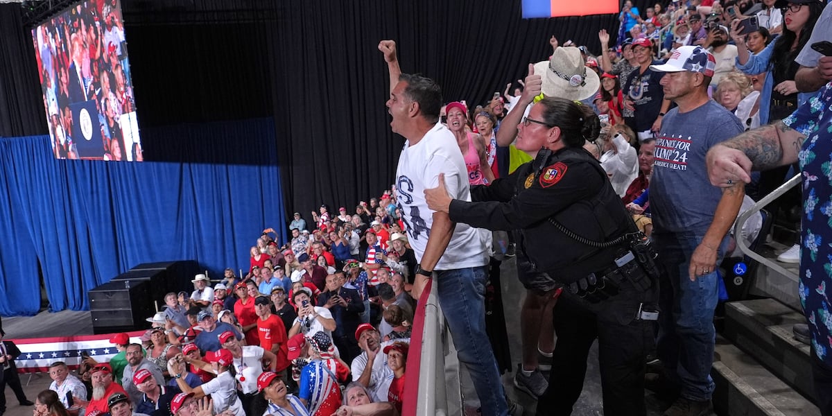 Trump repeatedly interrupted by protesters during rally in Texas