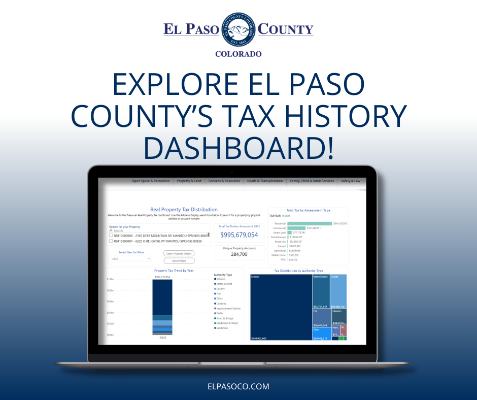 El Paso County Launches New Tax History Dashboard to Improve Transparency and Public Access to Property Tax Information