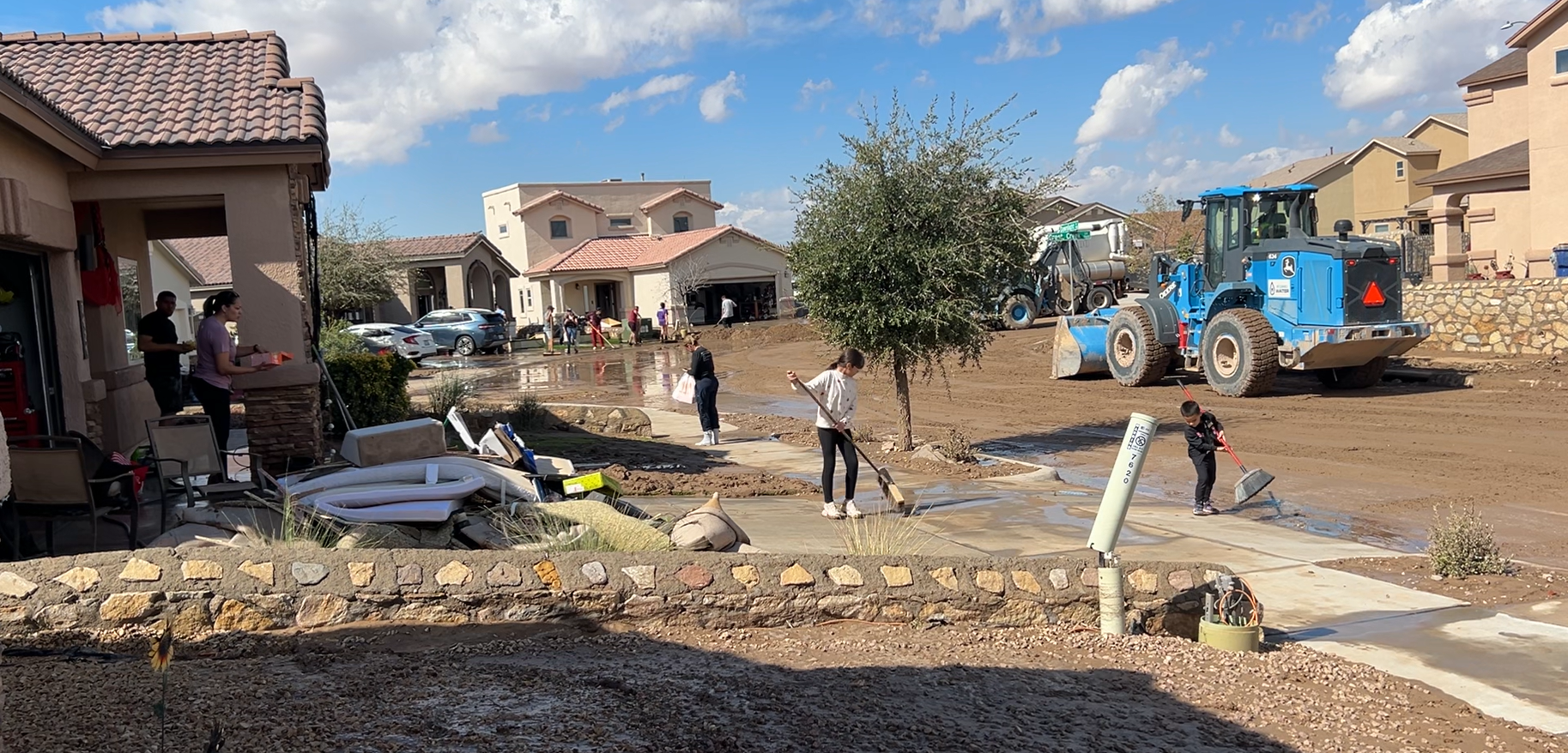 Residents gather together for recovery efforts after West El Paso floods impact 16 homes