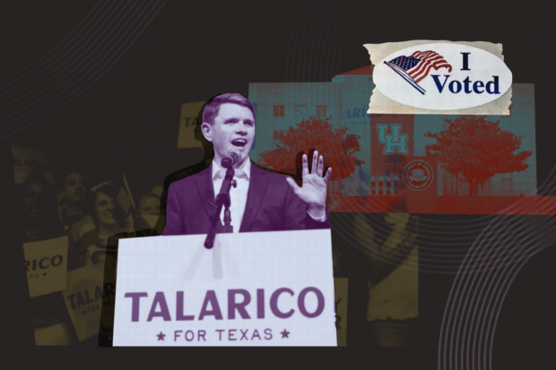 Talarico visits campus, offers 'David vs. Goliath' take on the election