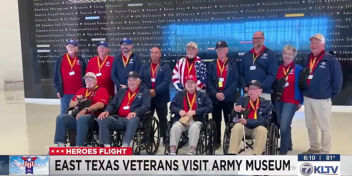 Heroes Flight: East Texas veterans visit U.S. Army museum before flying home