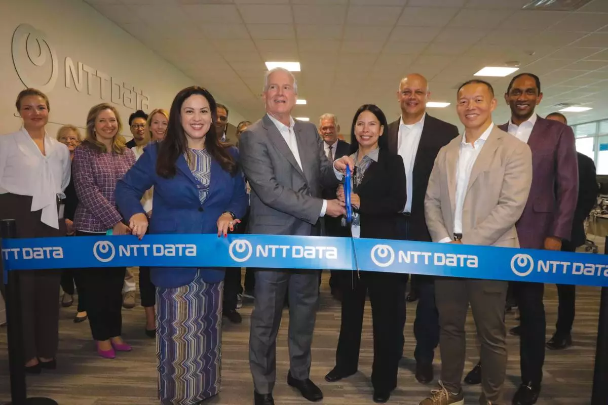 NTT DATA executives, clients, community leaders and local officials gather for the ribbon-cutting of NTT DATA’s new Cyber Defense Center in Plano, Texas, on October 9, 2026. The facility expands NTT DATA’s global cyber defense network, combining AI-powered capabilities, global threat intelligence and human expertise to help organizations detect, investigate and respond to cyber threats. The opening underscores NTT DATA’s continued investment in North Texas and its commitment to helping protect clients worldwide. The opening coincides with Cybersecurity Awareness Month and reflects the growing importance of cyber resilience for organizations around the world.