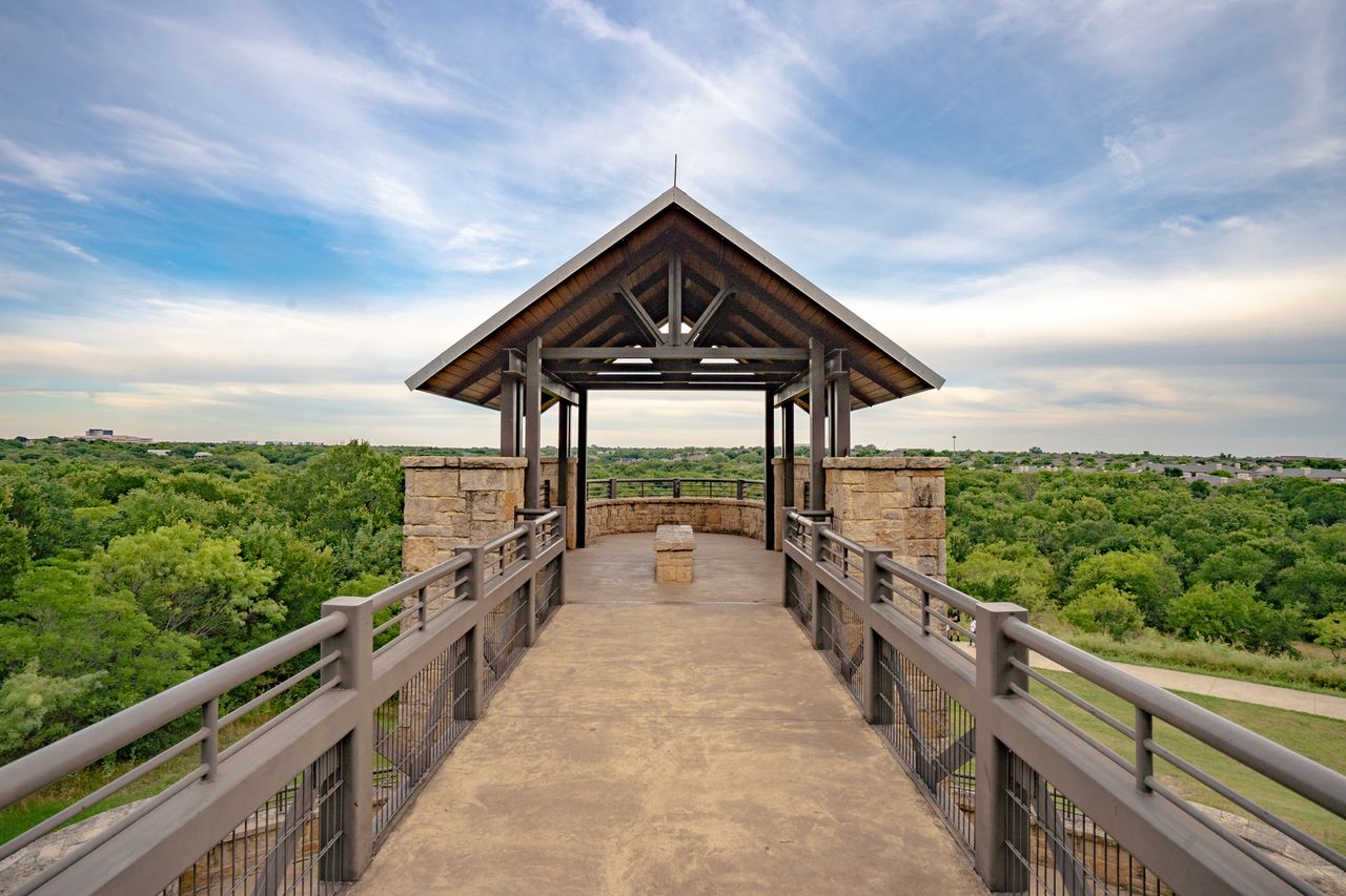 A scenic nature overlook at the Arbor Hills Nature Preserve in Plano, Texas.Credit: Visit Plano