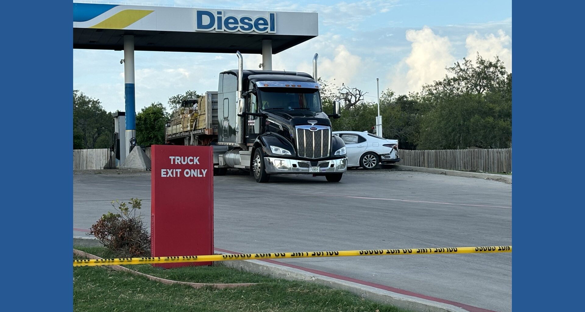 Fatal crash near I-37 sends car into another vehicle at gas station