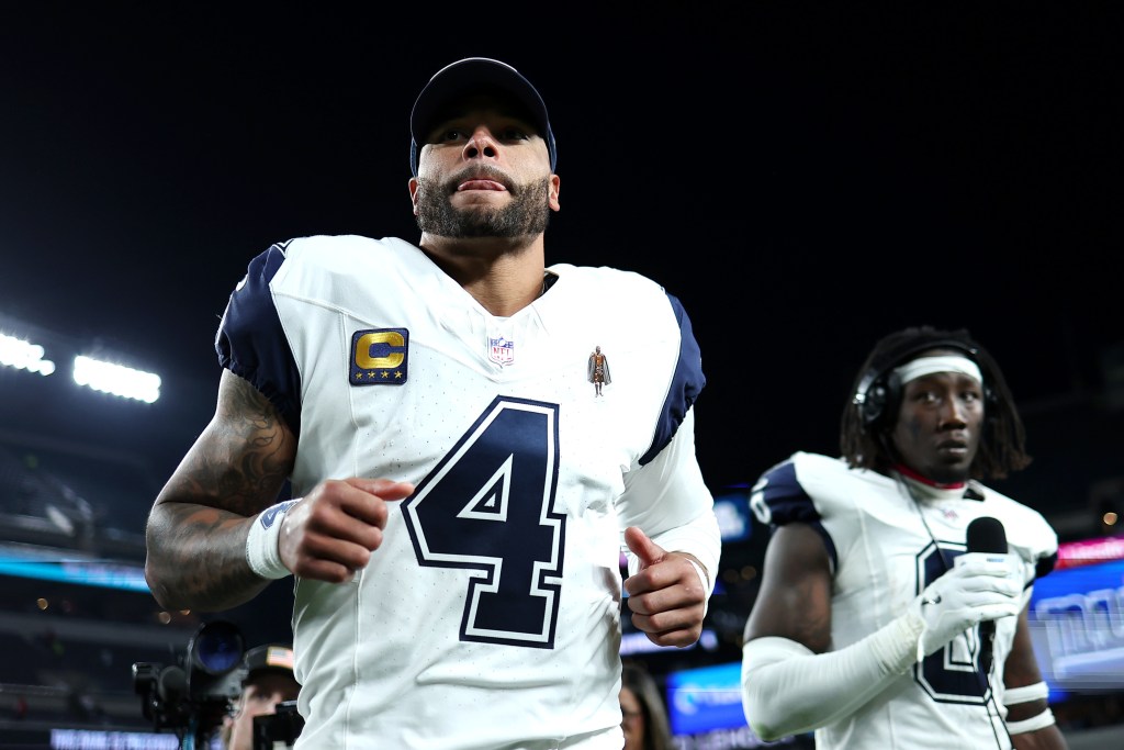 Dallas Cowboys quarterback Dak Prescott looks on after a game against the Philadelphia Eagles.