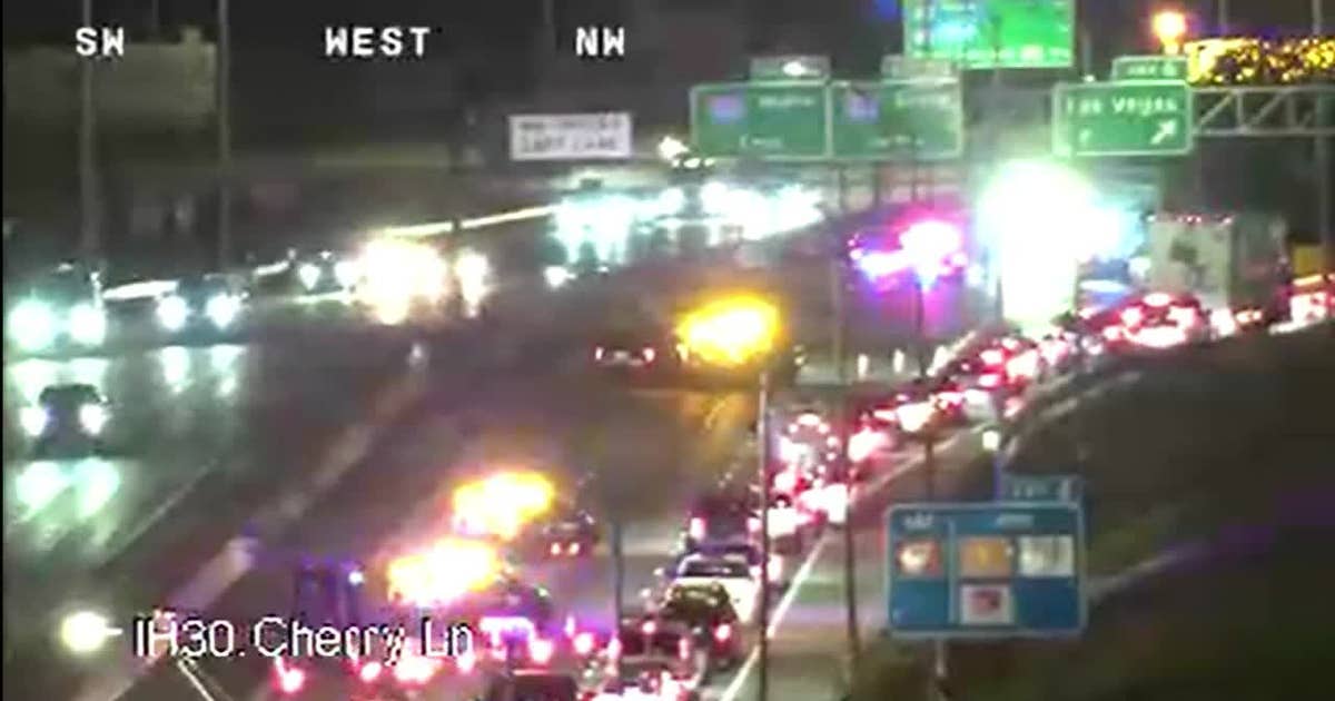 Crash on westbound I-30 near Cherry Lane causes lane closures