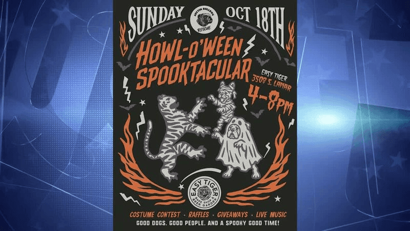 {p}Austin Bulldog Rescue's upcoming Howl-O'ween Spooktacular, happening Sunday, October 18, at Easy Tiger on South Lamar!{/p}{p}The celebration will feature vendors, a dog costume contest, raffles, live music and plenty of opportunities to support bulldogs in need.{/p}{p}Can't make it to the event? Austin Bulldog Rescue is hosting an online silent auction that's already underway and continues through the celebration. Supporters can participate from anywhere to help dogs like Frito find loving homes.{/p}