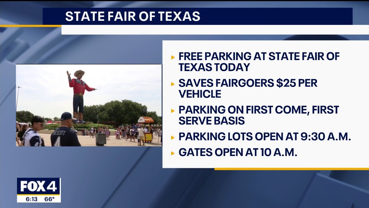 Free parking at the State Fair of Texas today