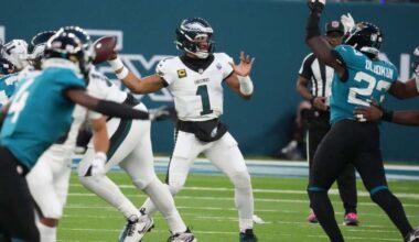 Eagles place QB Jalen Hurts (blood clot) on IR ahead of game vs. Panthers