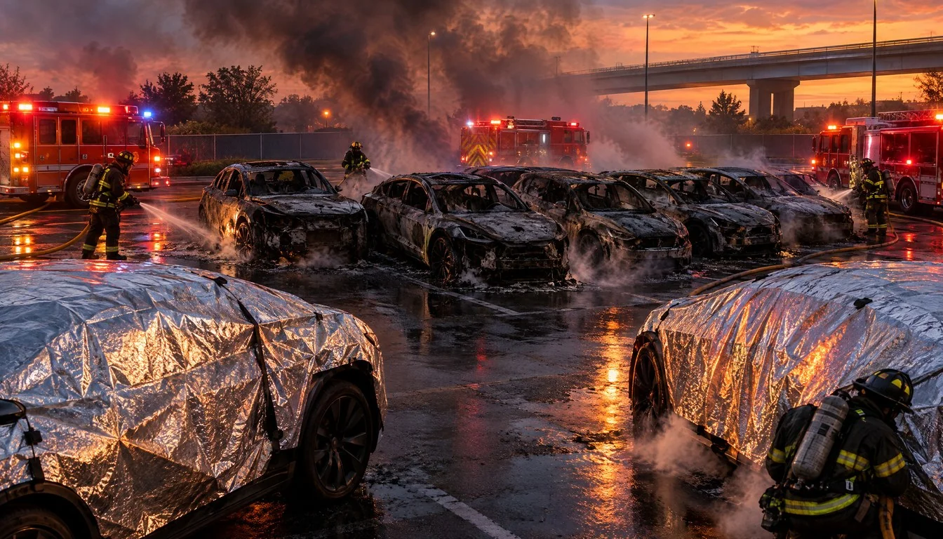 Fort Worth Electric Vehicle Fire Damages 8 Cars [2026]