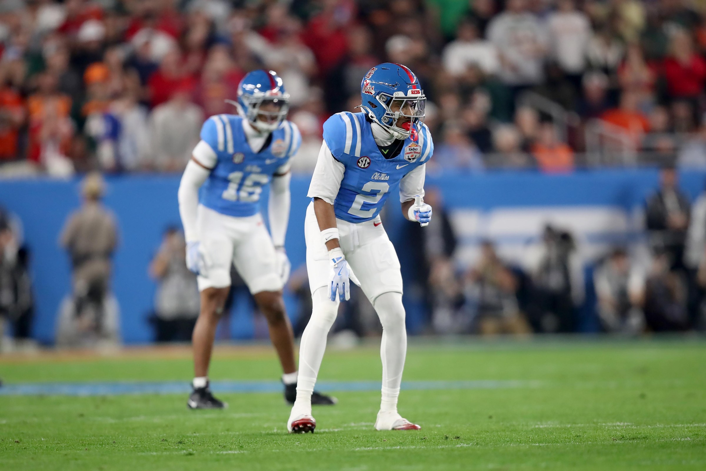 GLENDALE, AZ - JANUARY 08: CB Jaylon Braxton #2 of the Ole Miss Rebels during the Miami Hurricanes versus Ole Miss Rebels College Football Playoff Semifinal at the Vrbo Fiesta Bowl on January 8. 2026 at State Farm Stadium in Glendale, AZ. (Photo by Christopher Hook/Icon Sportswire via Getty Images)