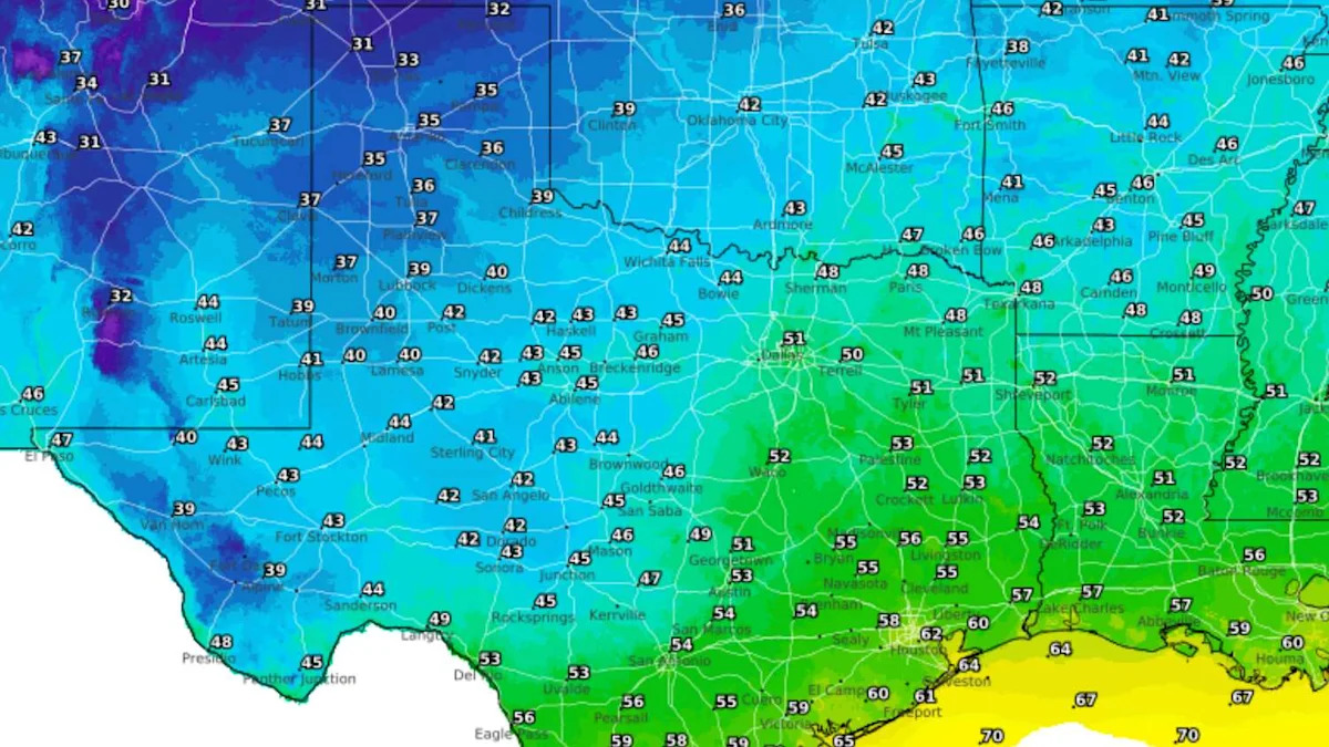 Houston's next cold front could bring 30s in parts of Texas this weekend. Here's where.