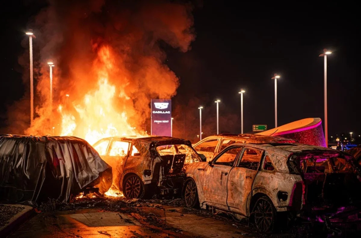 Multiple EVs Burned Overnight in Fort Worth Cadillac Dealership Fire