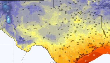 Cool, fall air arrives tonight: Texas temperatures will drop into the 50s and 60s