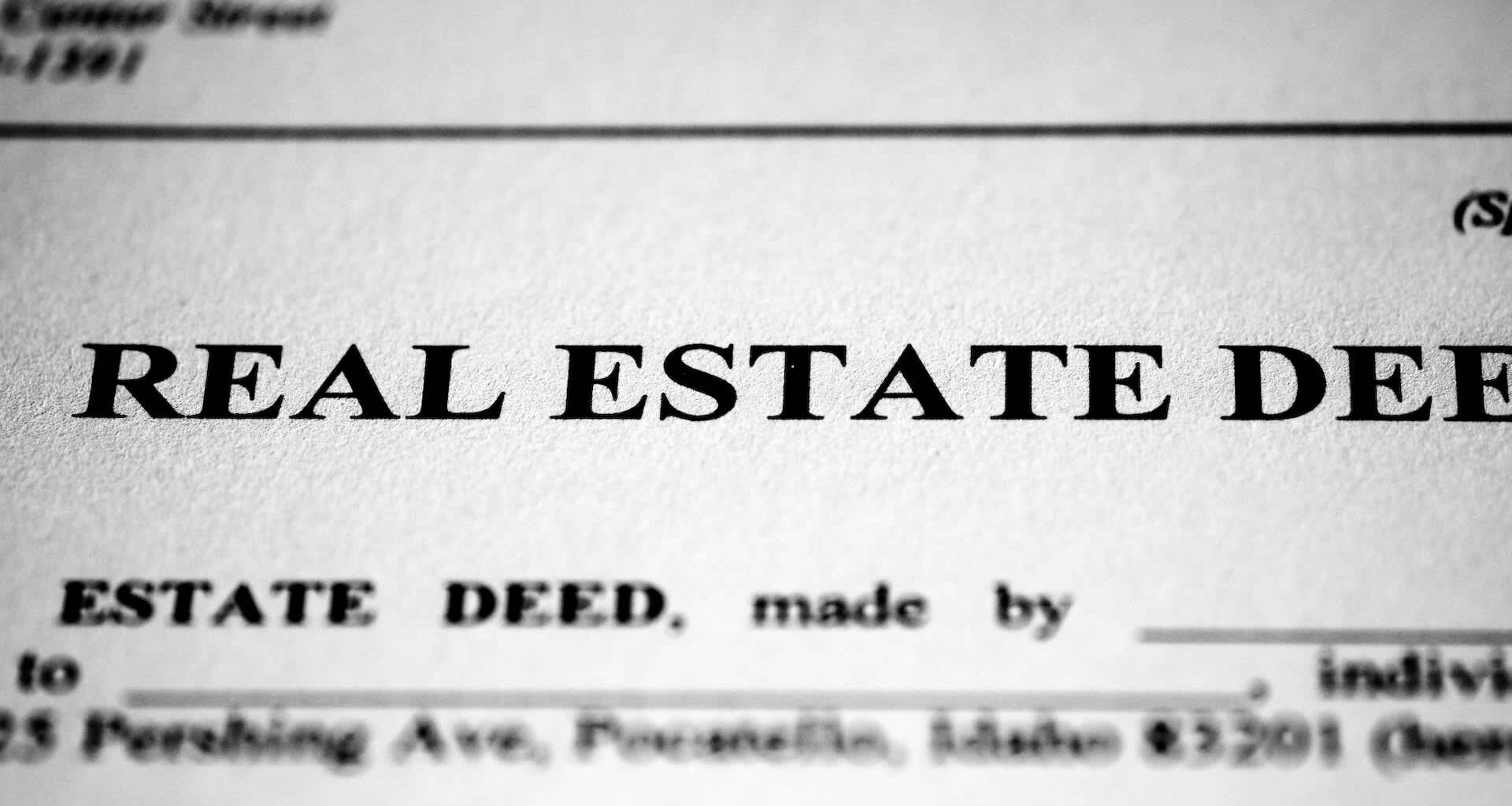 A real estate deed.