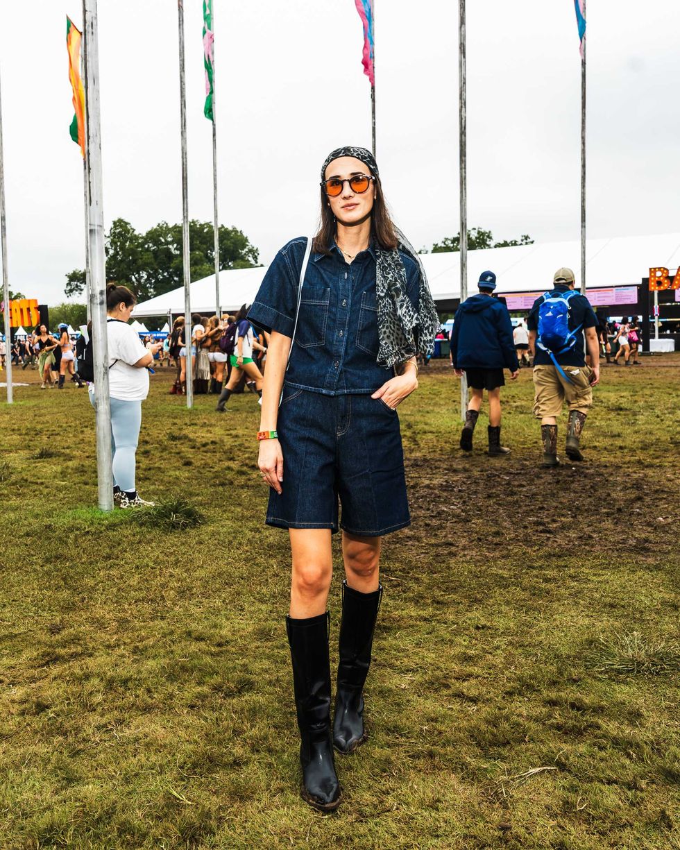 Maria Dupont in all denim at ACL Fest 2026