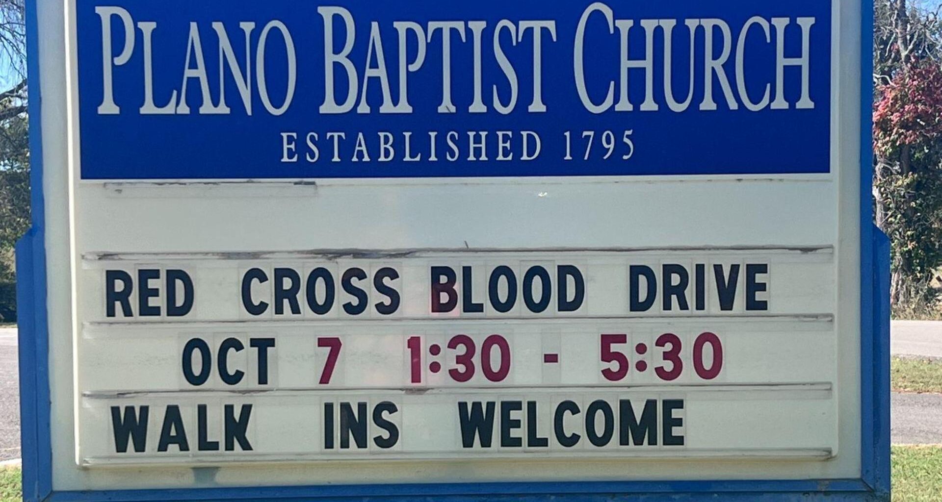 Plano Baptist Church to host American Red Cross Blood Drive