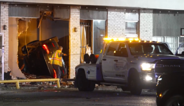 2 injured after stolen car crashes into southeast Houston store, catches fire