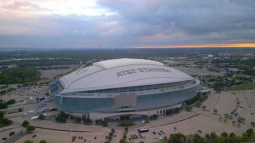 AT&T Stadium, home of the Dallas Cowboys, in Arlington, Texas