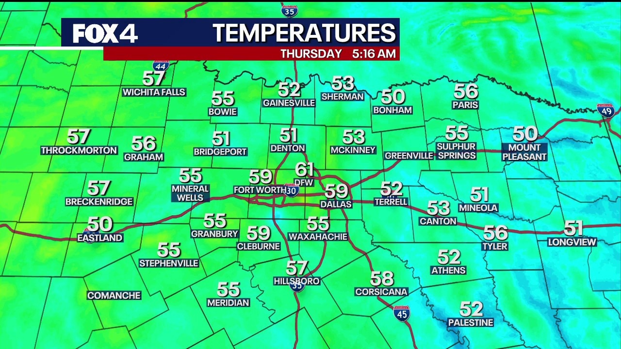 Dallas weather: October 22 morning forecast