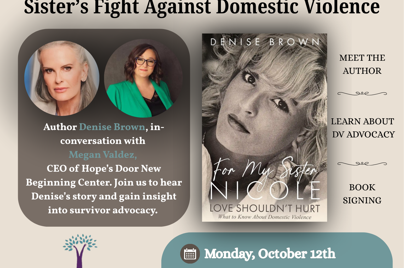 Nicole Brown Simpson's sister to discuss domestic violence advocacy at Plano's Bibliobar