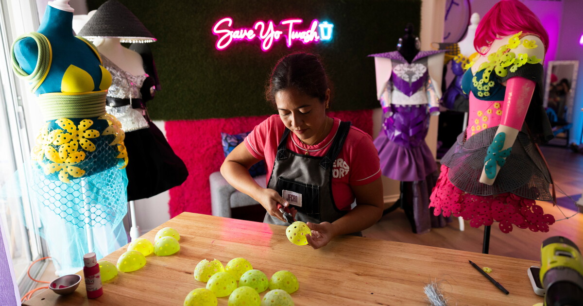 Designer turns trash into art for Reuse on the Runway show