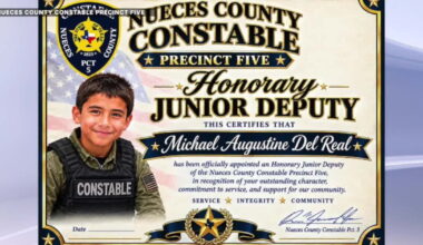Birthday surprise! Nueces Co. Constable Pct. 5 names honorary junior deputy