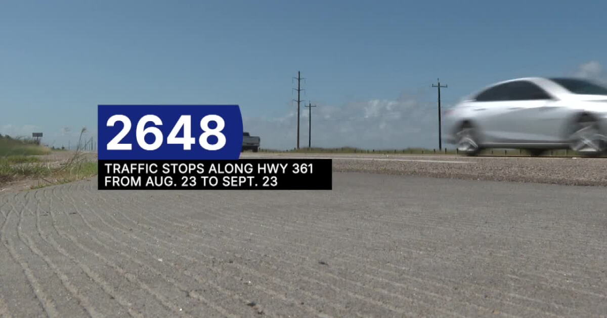 Increased DPS patrols due to State Highway 361 yield 2,648 traffic stops