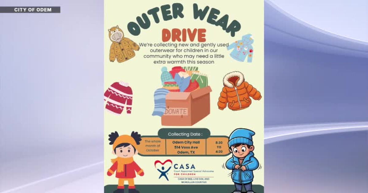 Odem City Hall collecting children’s coats through Oct. 31