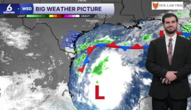Mostly Sunny skies for the Coastal Bend, with Tropical Storm Isaias in the gulf