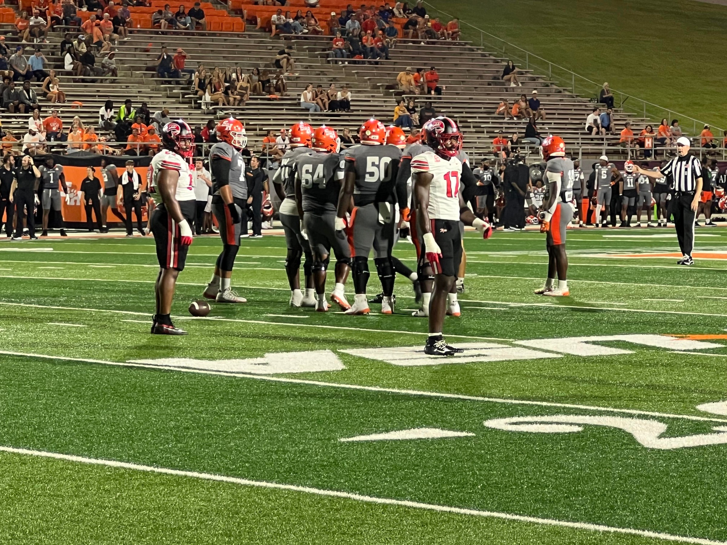 WKU’s defense takes the field against Sam Houston during its 16-3 victory on Oct. 14, 2026.