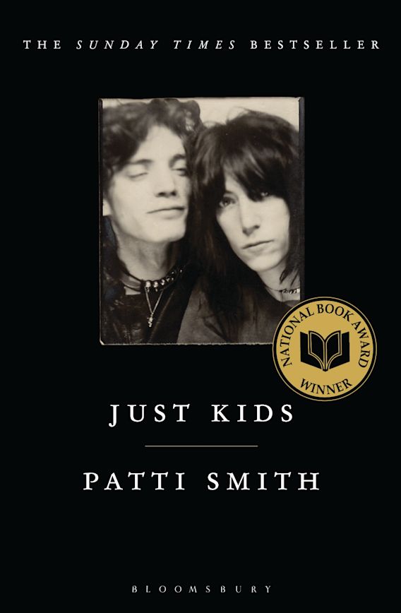 Book cover for Patti Smith's *Just Kids*, a National Book Award winner.