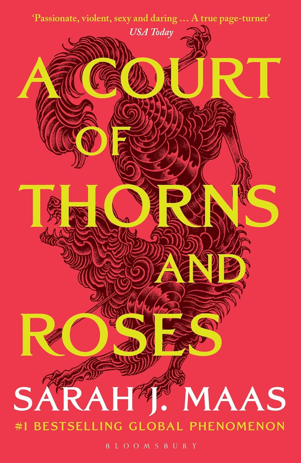 Book cover for Sarah J. Maas's "A Court of Thorns and Roses."