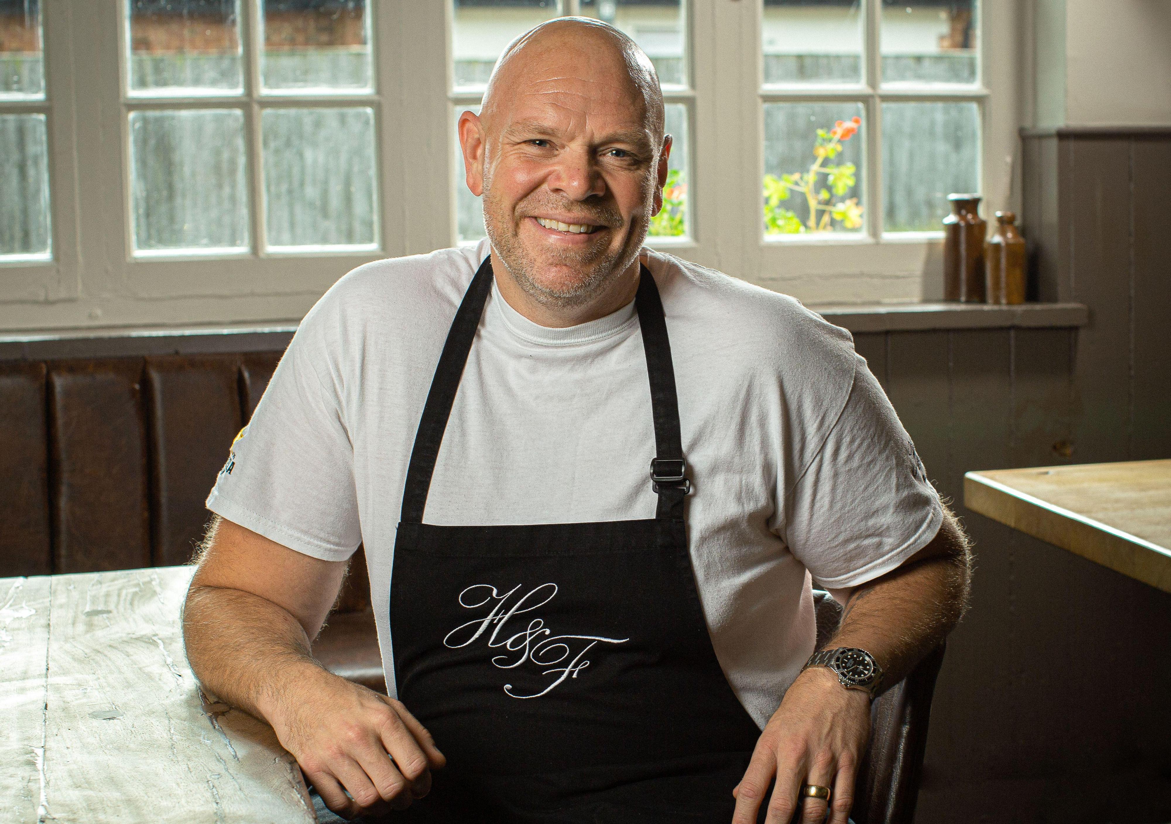 Chef Tom Kerridge at his restaurant, The Hand & Flowers.