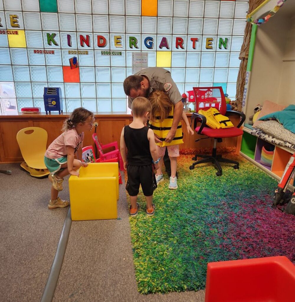 DVIDS - News - Tulsa District park ranger visits library to read Bobber the Water Safety dog book to children