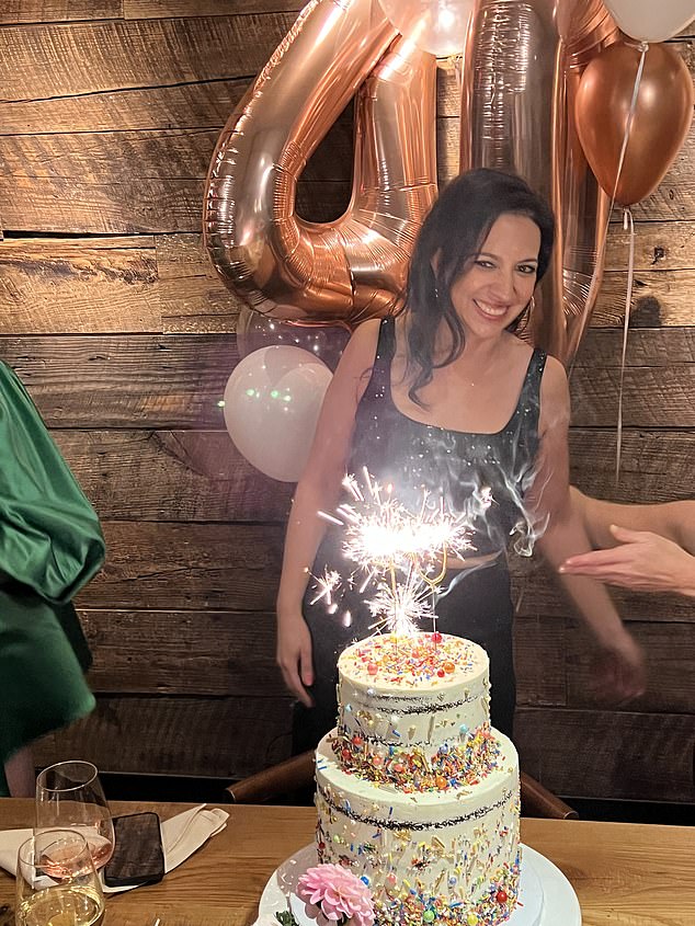 Lindsay Barad was diagnosed with stage four appendiceal cancer at age 39 years when she thought she was in the best shape of her life. She is shown above at her 40th birthday