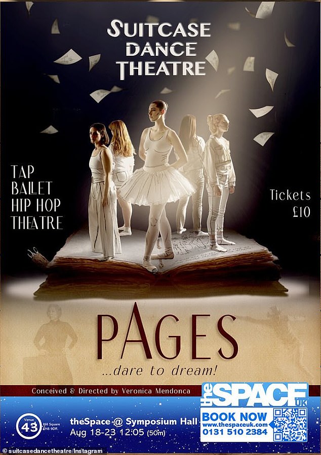 It's a fundraiser for Rose and the cast to debut pAges at theSpaceUK during the Edinburgh Festival Fringe in Scotland from August 18-23
